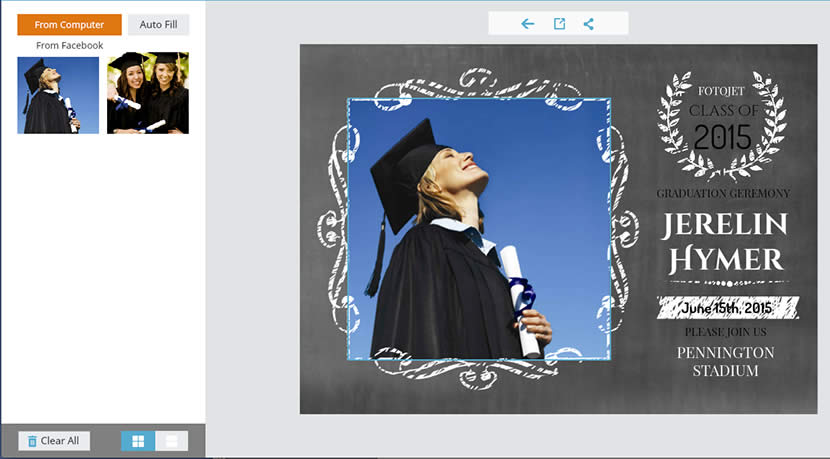 add graduation photos