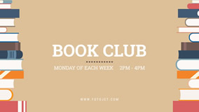 YouTube banner for book club
