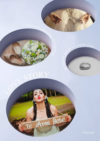 Funny collage of wedding