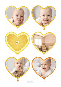Baby heart collage