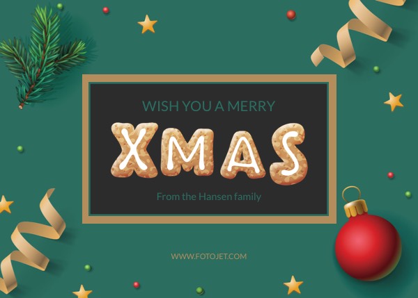 Printable Christmas Greeting Card Template
