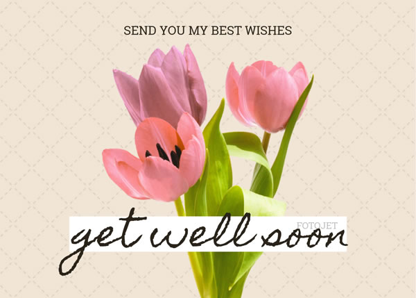 Floral Get Well Soon Card Template