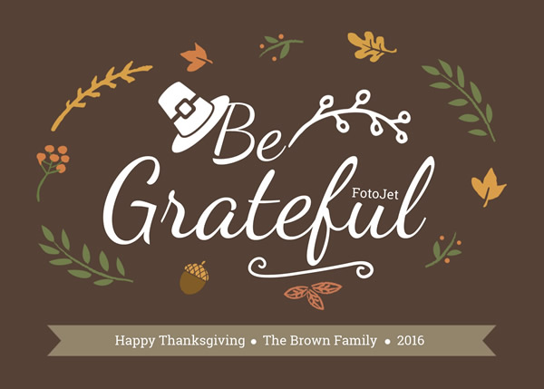 Brown Thanksgiving Greeting Card Template