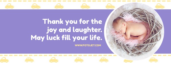 Purple Baby Facebook Cover Photo Template