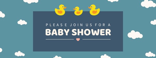 Duck Baby Shower Facebook Cover Photo Template