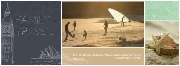Family Travel Facebook Cover Photo Collage
