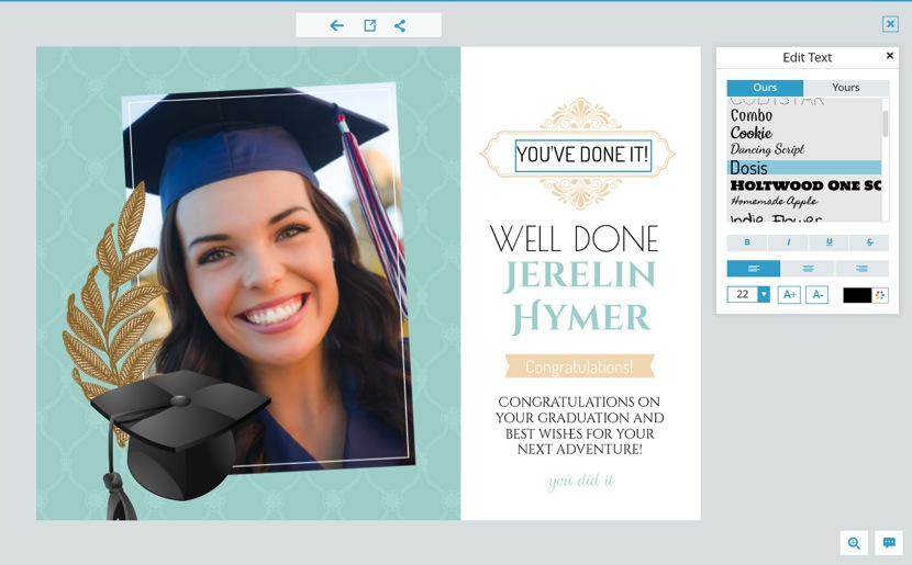 Congratulations Graduation Card Template from www.fotojet.com