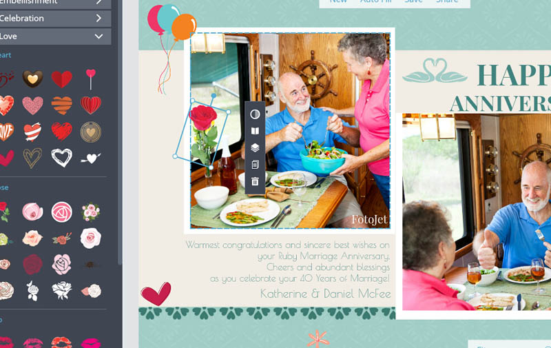 Design anniversary card