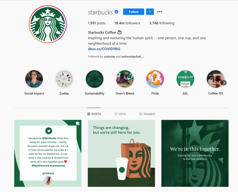 Starbucks Instagram