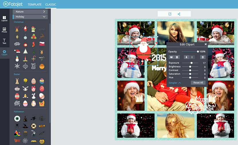 Decorate your christmas cards with cute clipart