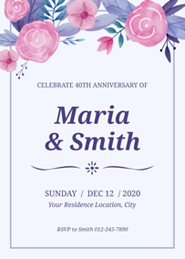 Make Your Own Anniversary Invitations Online Fotojet