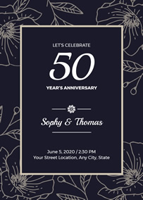 Make Your Own Anniversary Invitations Online Fotojet