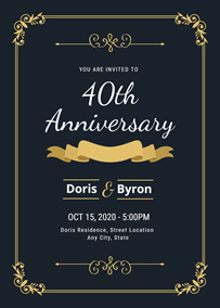 40th Anniversary Invitation