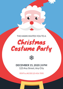 Santa Claus Christmas party invitation