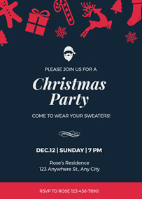 Christmas party invitation