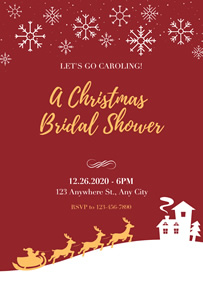 Snowflakes Christmas party invitation