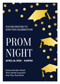 Bokeh graduation party invitation