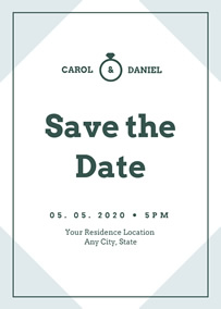 Minimalist save the date invitation