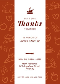 Thanksgiving party invitation