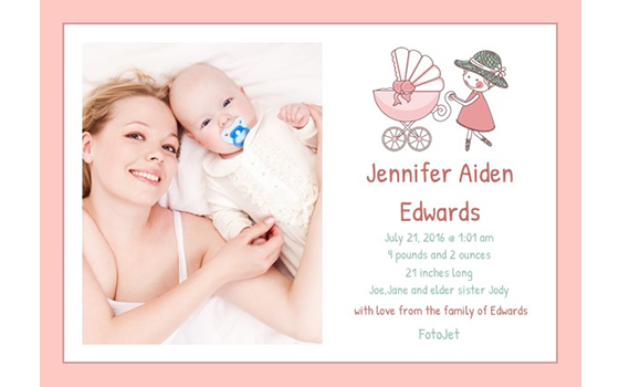 online birth announcement