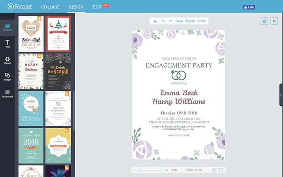 Engagement Invitation - Design Your Own Engagement Invitation Card ...