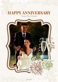 Warm anniversary card