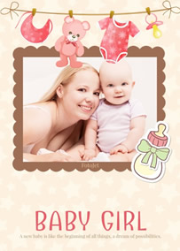 Baby girl card