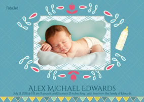 Baby announcement card