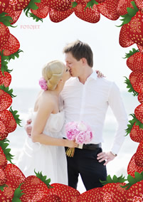 Strawberry photo frame