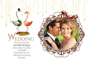 Wedding invitation collage