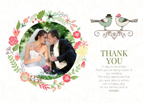 Couple wedding thank you card