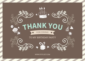 Birthday Thank You Card