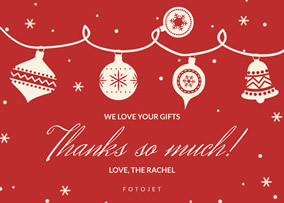 Christmas thank you card