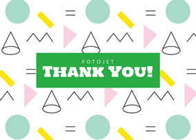 Custom geometric thank you card