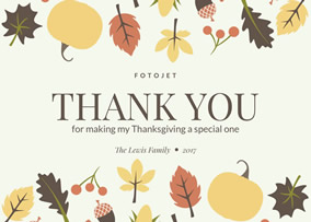 Thanksgiving thank you card