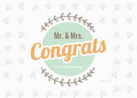 Wedding congratulations