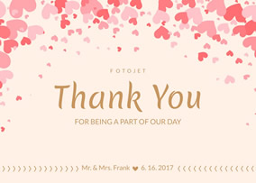 Wedding thank you card