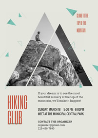 Hiking club flyer