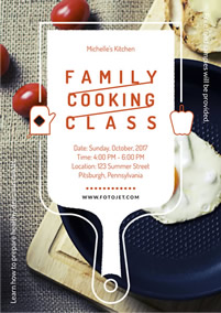 Cooking class flyer