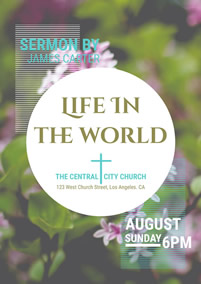 Sermon church event flyer