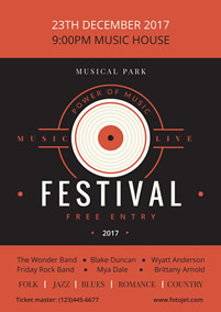 Music festival flyer design 