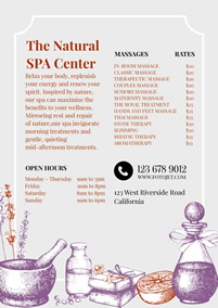 Spa flyer