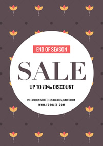 End of season sale flyer