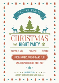 Merry Christmas party flyer