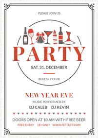 New Year party flyer