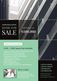 Home for sale real estate flyer