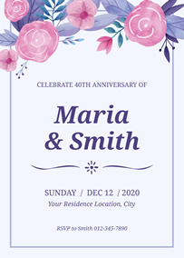 Anniversary invitation