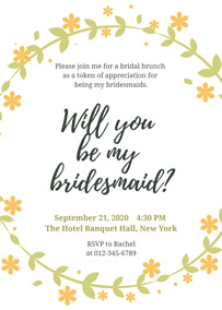 Bridesmaid invitation