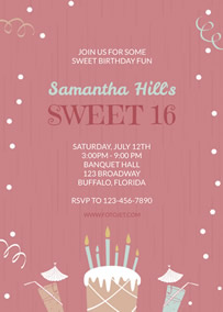 Sweet 16 Invitation