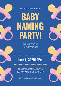 Baby naming ceremony invitation